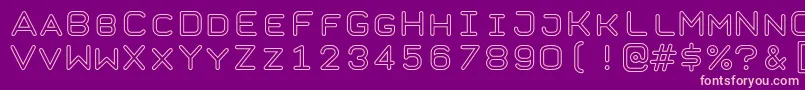 TaurusMonoOutlineRegular Font – Pink Fonts on Purple Background