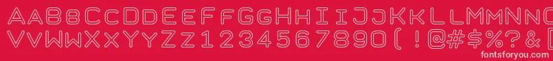 TaurusMonoOutlineRegular Font – Pink Fonts on Red Background