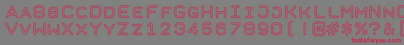 TaurusMonoOutlineRegular Font – Red Fonts on Gray Background