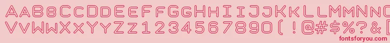 フォントTaurusMonoOutlineRegular – ピンクの背景に赤い文字