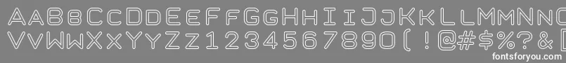 フォントTaurusMonoOutlineRegular – 灰色の背景に白い文字