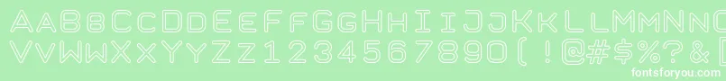TaurusMonoOutlineRegular Font – White Fonts on Green Background