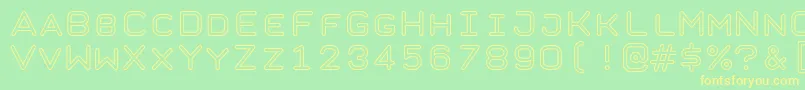 TaurusMonoOutlineRegular Font – Yellow Fonts on Green Background