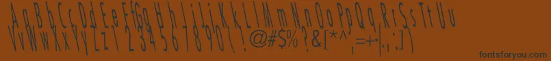 CatscratchThinRevItalic Font – Black Fonts on Brown Background
