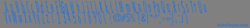 CatscratchThinRevItalic Font – Blue Fonts on Gray Background