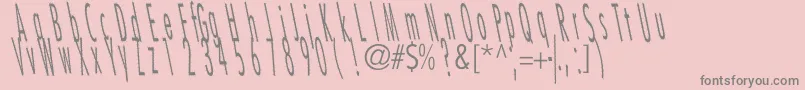 CatscratchThinRevItalic Font – Gray Fonts on Pink Background