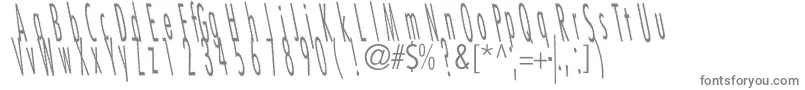 CatscratchThinRevItalic-Schriftart – Graue Schriften auf weißem Hintergrund