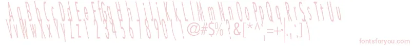 CatscratchThinRevItalic Font – Pink Fonts on White Background