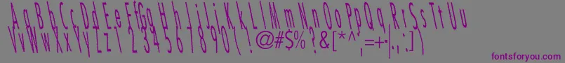 CatscratchThinRevItalic Font – Purple Fonts on Gray Background