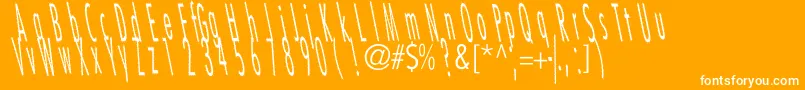 CatscratchThinRevItalic Font – White Fonts on Orange Background