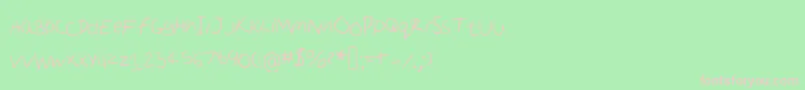 Police Scruffy – polices roses sur fond vert