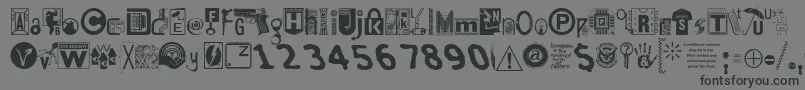 Insecurity Font – Black Fonts on Gray Background