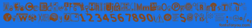 Insecurity Font – Brown Fonts on Blue Background