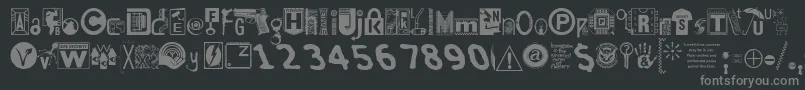 Insecurity Font – Gray Fonts on Black Background