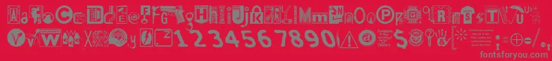 Insecurity Font – Gray Fonts on Red Background