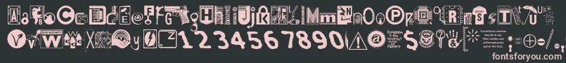 Insecurity Font – Pink Fonts on Black Background