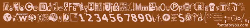 Insecurity Font – Pink Fonts on Brown Background