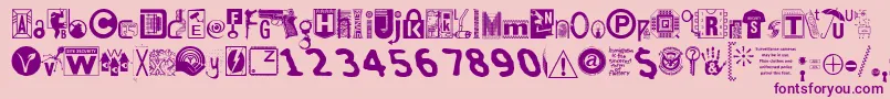 Insecurity Font – Purple Fonts on Pink Background