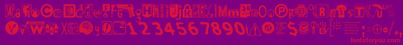 Insecurity Font – Red Fonts on Purple Background