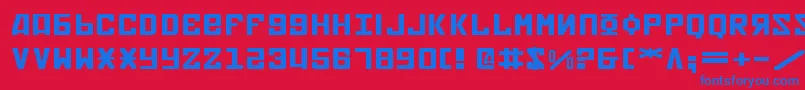 Soviet2ee Font – Blue Fonts on Red Background