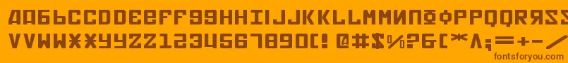 Soviet2ee Font – Brown Fonts on Orange Background