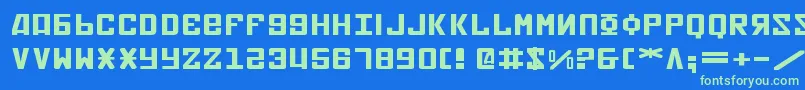 Soviet2ee Font – Green Fonts on Blue Background