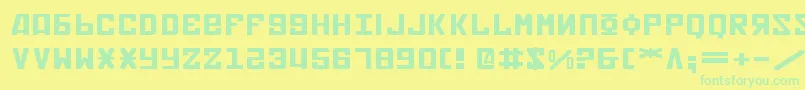 Soviet2ee Font – Green Fonts on Yellow Background
