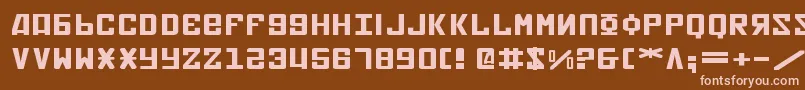 Soviet2ee Font – Pink Fonts on Brown Background