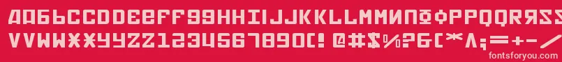 Soviet2ee Font – Pink Fonts on Red Background