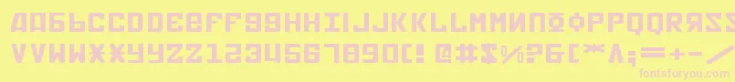Soviet2ee Font – Pink Fonts on Yellow Background