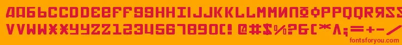 Soviet2ee Font – Red Fonts on Orange Background