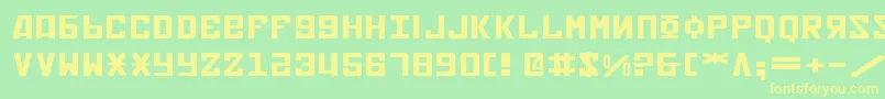 Soviet2ee Font – Yellow Fonts on Green Background