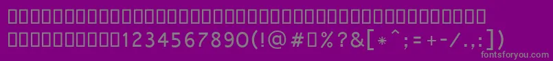 Mangal-fontti – harmaat kirjasimet violetilla taustalla