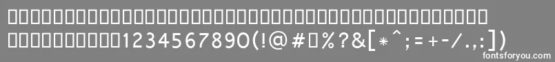 Mangal Font – White Fonts on Gray Background