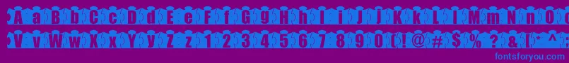 MashyJigsaw Font – Blue Fonts on Purple Background