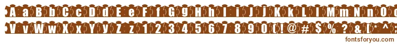 MashyJigsaw Font – Brown Fonts on White Background