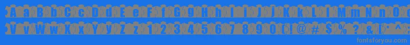 MashyJigsaw Font – Gray Fonts on Blue Background