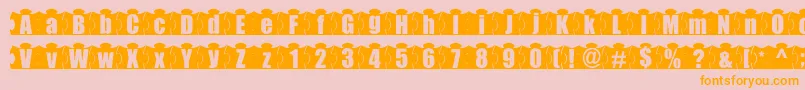 MashyJigsaw Font – Orange Fonts on Pink Background