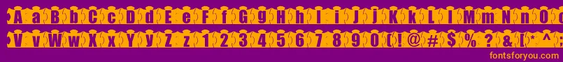 MashyJigsaw Font – Orange Fonts on Purple Background