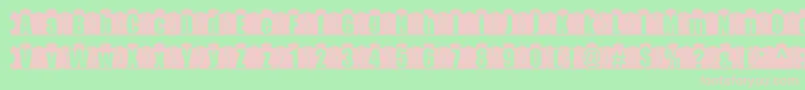 MashyJigsaw Font – Pink Fonts on Green Background