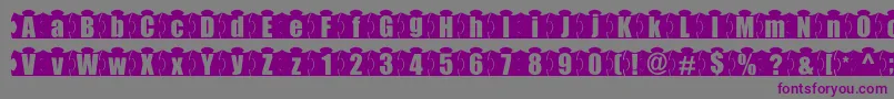 Шрифт MashyJigsaw – фиолетовые шрифты на сером фоне