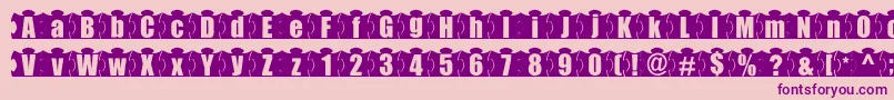 MashyJigsaw Font – Purple Fonts on Pink Background