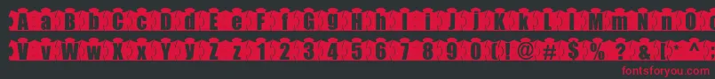 MashyJigsaw Font – Red Fonts on Black Background