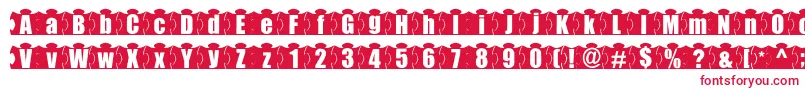 MashyJigsaw Font – Red Fonts on White Background