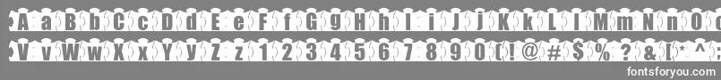 MashyJigsaw Font – White Fonts on Gray Background