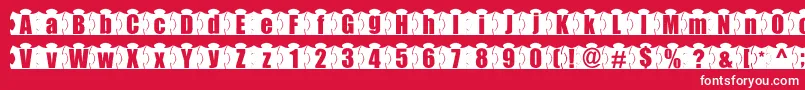 MashyJigsaw Font – White Fonts on Red Background