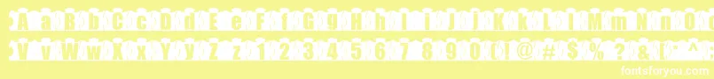 MashyJigsaw Font – White Fonts on Yellow Background