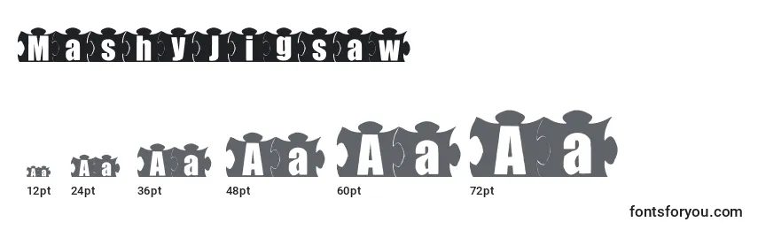 Größen der Schriftart MashyJigsaw