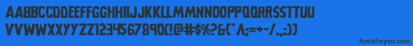 Grimghostexpand Font – Black Fonts on Blue Background