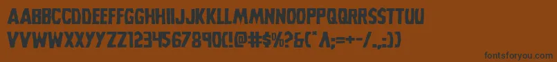 Grimghostexpand Font – Black Fonts on Brown Background